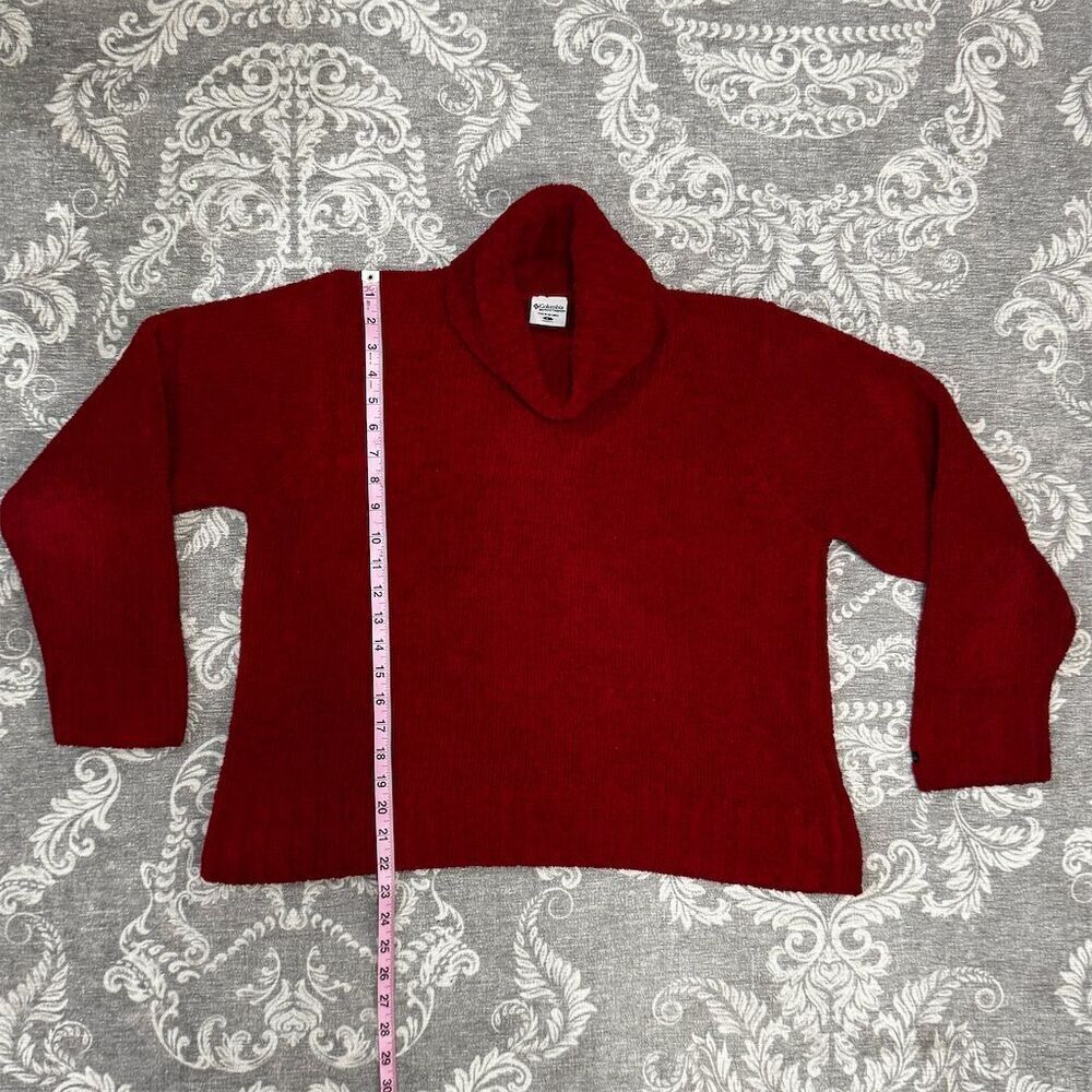 Columbia Women's Turtleneck Pullover Sweater Red Size L Long Sleeve